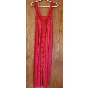 Vintage Red Maxi Slip Dress